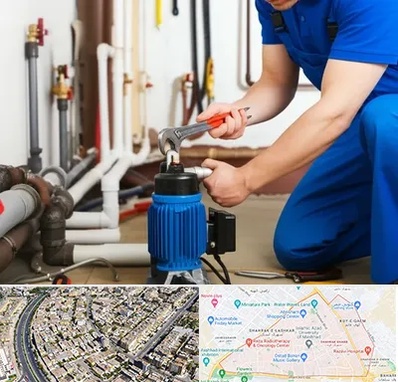 نصب پمپ آب در شهرک غرب مشهد 