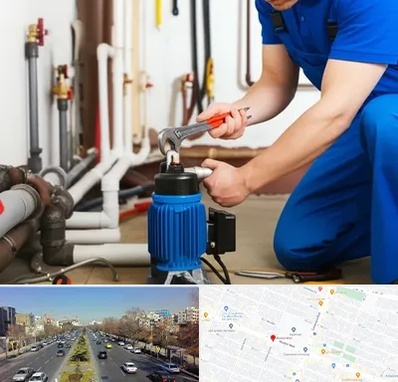 نصب پمپ آب در بلوار معلم مشهد 