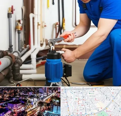 نصب پمپ آب در منظریه رشت 