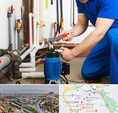 نصب پمپ آب در معالی آباد شیراز 