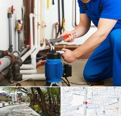 نصب پمپ آب در خیابان توحید اصفهان 