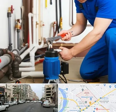 نصب پمپ آب در زیتون کارمندی اهواز 