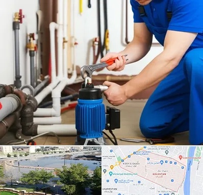 نصب پمپ آب در گلستان اهواز 