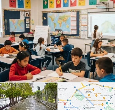 مدرسه دو زبانه در خیابان ارم شیراز 