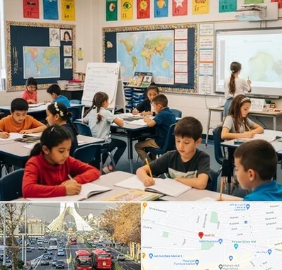 مدرسه دو زبانه در خیابان آزادی 