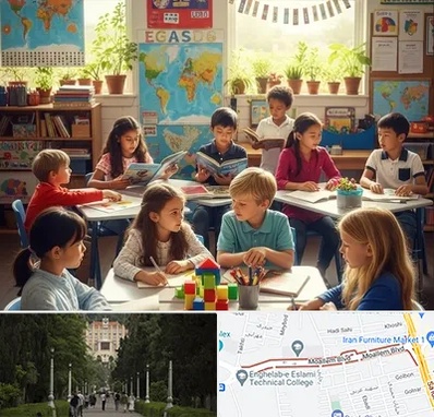 دبستان دو زبانه در بلوار معلم رشت 