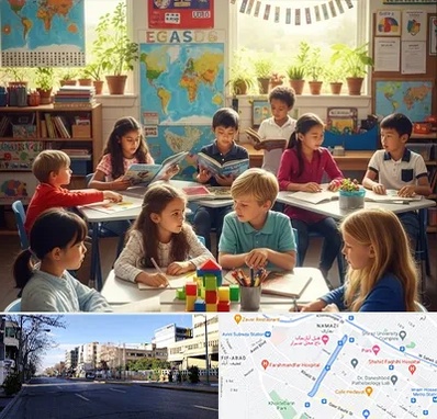 دبستان دو زبانه در خیابان ملاصدرا شیراز 