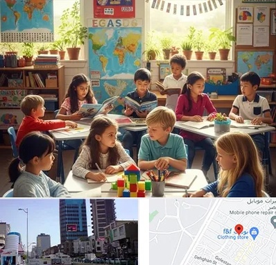 دبستان دو زبانه در چهارراه طالقانی کرج 