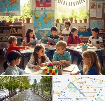 دبستان دو زبانه در خیابان ارم شیراز 