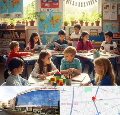 دبستان دو زبانه در نصف راه تبریز 