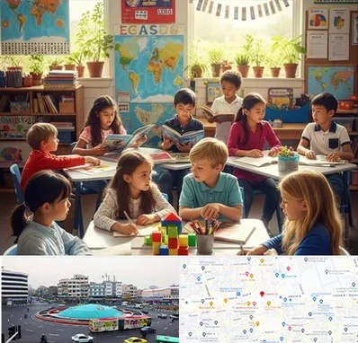 دبستان دو زبانه در میدان انقلاب 