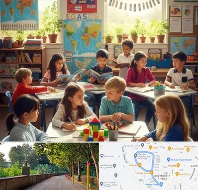 دبستان دو زبانه در بلوار گیلان رشت 