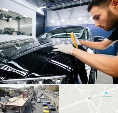 بادی فنس خودرو در خیابان دماوند