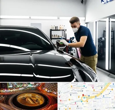 آموزش دیتیلینگ خودرو در میدان ولیعصر