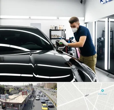 آموزش دیتیلینگ خودرو در خیابان دماوند