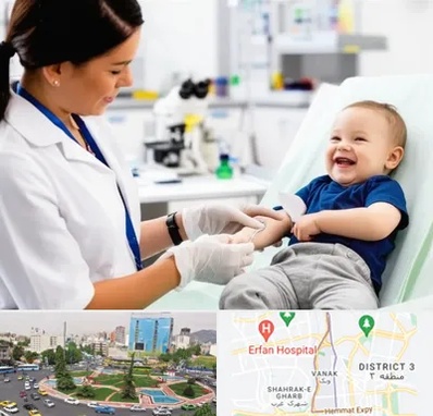 آزمایشگاه کودک و نوزاد در ونک