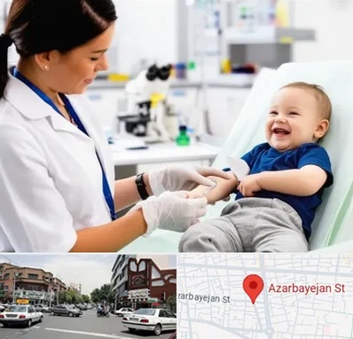 آزمایشگاه کودک و نوزاد در خیابان آذربایجان 