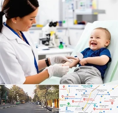 آزمایشگاه کودک و نوزاد در شریعتی 