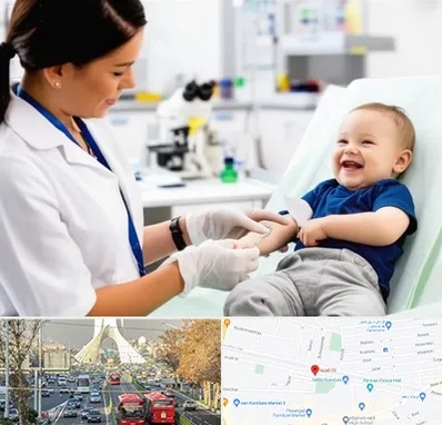 آزمایشگاه کودک و نوزاد در خیابان آزادی 