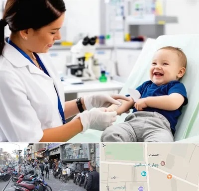 آزمایشگاه کودک و نوزاد در چهارراه استانبول