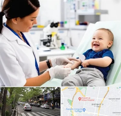 آزمایشگاه کودک و نوزاد در ظفر 