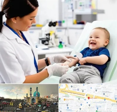 آزمایشگاه کودک و نوزاد در رسالت 