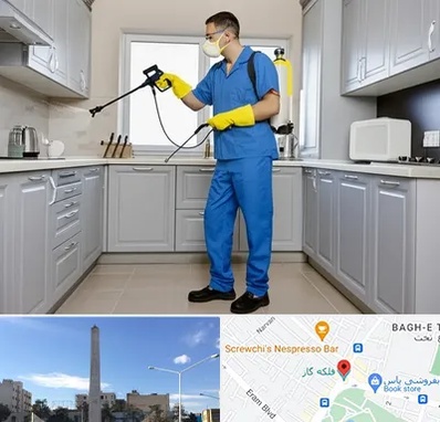 سمپاشی در فلکه گاز شیراز 