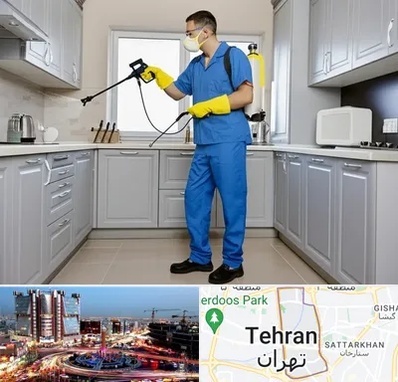 سمپاشی در صادقیه 