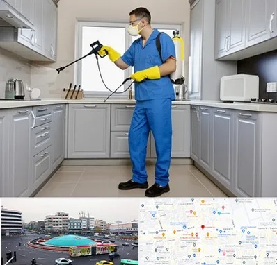 سمپاشی در میدان انقلاب 