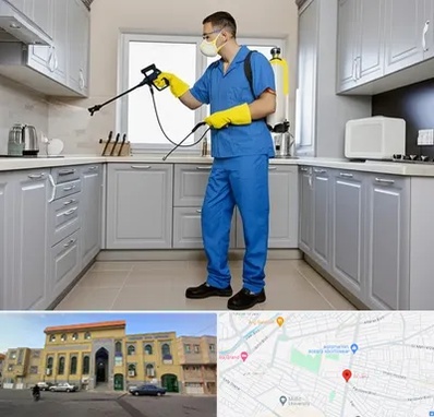 سمپاشی در زنبیل آباد قم 