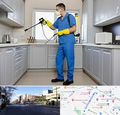 سمپاشی در خیابان ملاصدرا شیراز 