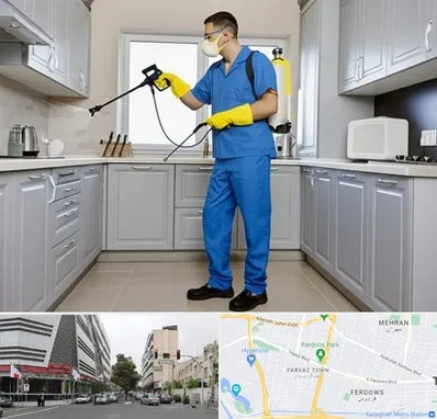 سمپاشی در بلوار فردوس 