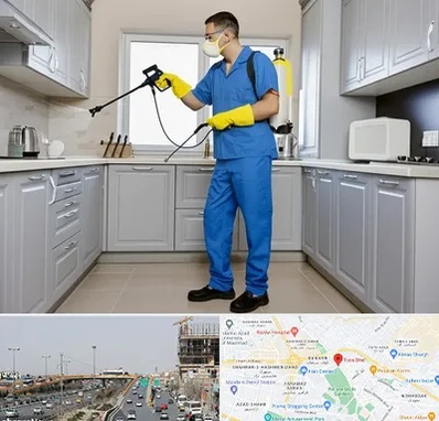 سمپاشی در بلوار توس مشهد 