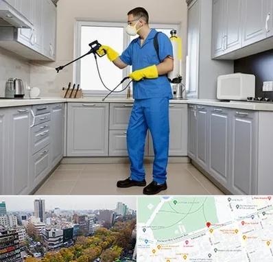 سمپاشی در بلوار کشاورز 