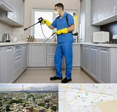 سمپاشی در منطقه 8 تهران 