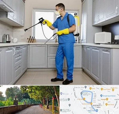 سمپاشی در فلکه گاز رشت 