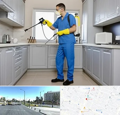 سمپاشی در بلوار کلاهدوز مشهد 