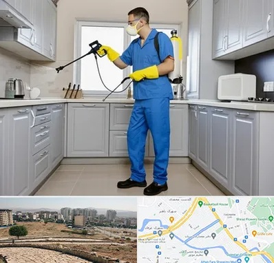 سمپاشی در کوی وحدت شیراز 