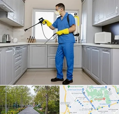 سمپاشی در قدوسی غربی شیراز 