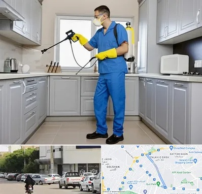 سمپاشی در قدوسی شرقی شیراز 