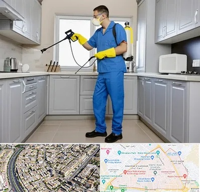 سمپاشی در شهرک غرب مشهد 