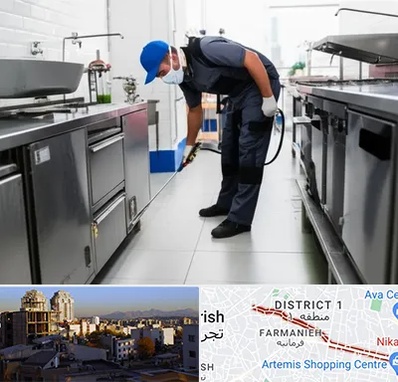 سمپاشی رستوران در فرمانیه 