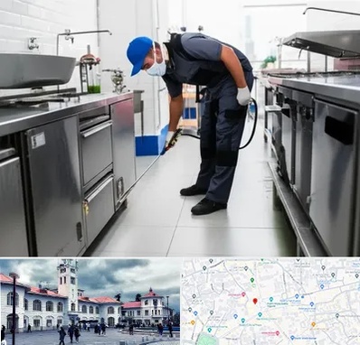 سمپاشی رستوران در میدان شهرداری رشت 