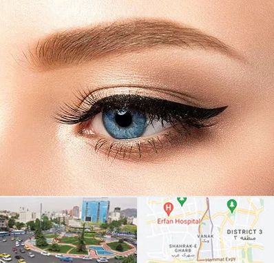 تاتو خط چشم در ونک 