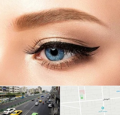 تاتو خط چشم در خیابان دامپزشکی