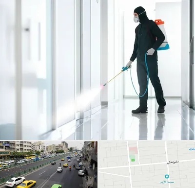 سمپاشی شرکت در خیابان دامپزشکی