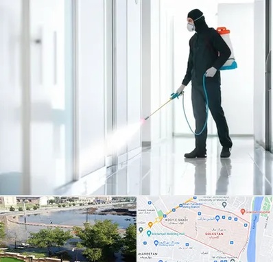 سمپاشی شرکت در گلستان اهواز 