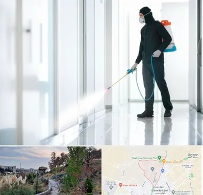 سمپاشی شرکت در باغستان کرج