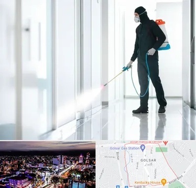 سمپاشی شرکت در گلسار رشت 