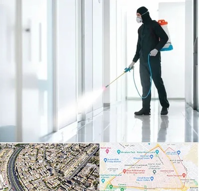 سمپاشی شرکت در شهرک غرب مشهد 